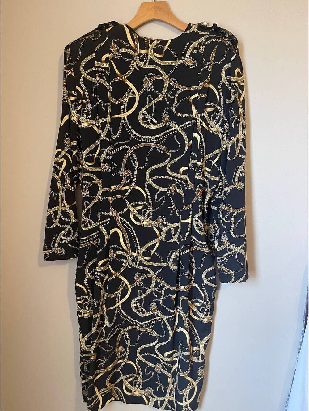 Vintage 90s NAUTICAL Dress Ms. Chaus extra large nautical office - Picture 4 of 4